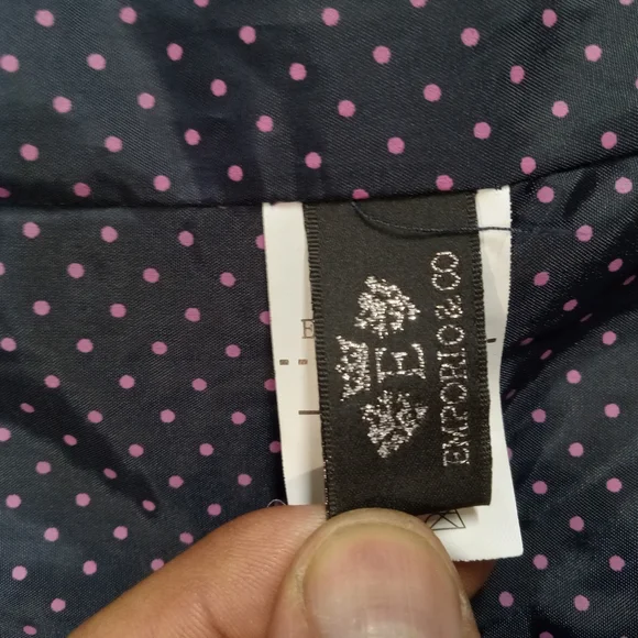 Emporio & co Men's Black Faux Leather Jacket with Cream Collar Size XL NWT - Picture 5 of 15